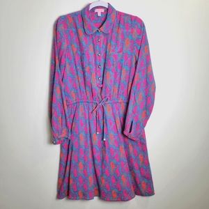 Lilly Pulitzer Doreen Hold‎ Your Horses Seahorse Boho Dress 6